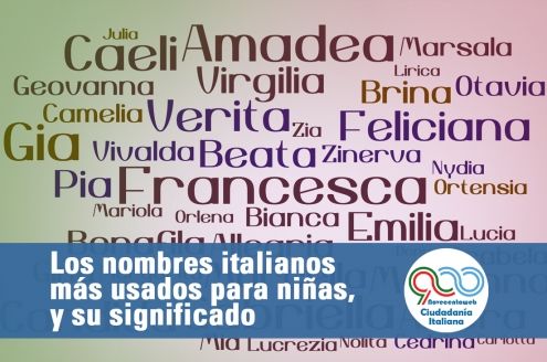 Nombres italianos más usados para niñas